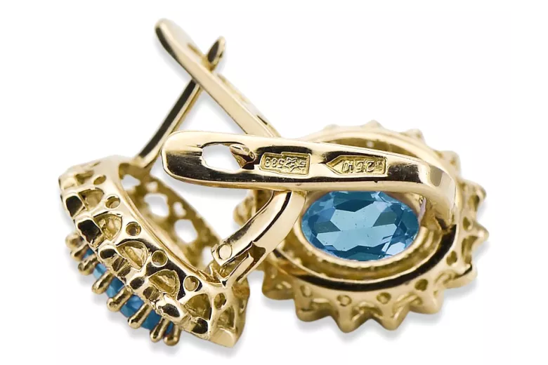 Ring Aquamarine 14K Yellow gold Vintage vec125y